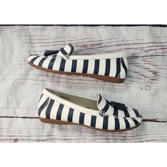 Boden Striped Nautical Tassel Loafer Size 36 NWOB - Picture 3 of 7